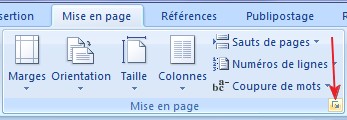 mise en page word