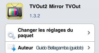 TV Out gratuit sur Cydia