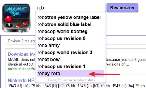 recherche-roms-mame4droid mame autocompletion